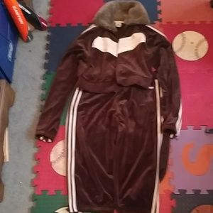 Adidas Women's Fur collared sports suit